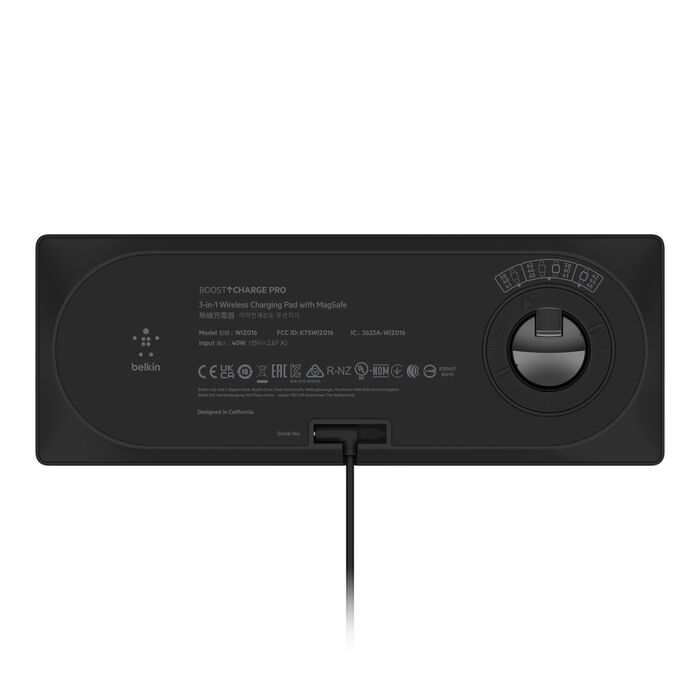 3-in-1 Wireless Charging Pad with Official MagSafe Charging 15W