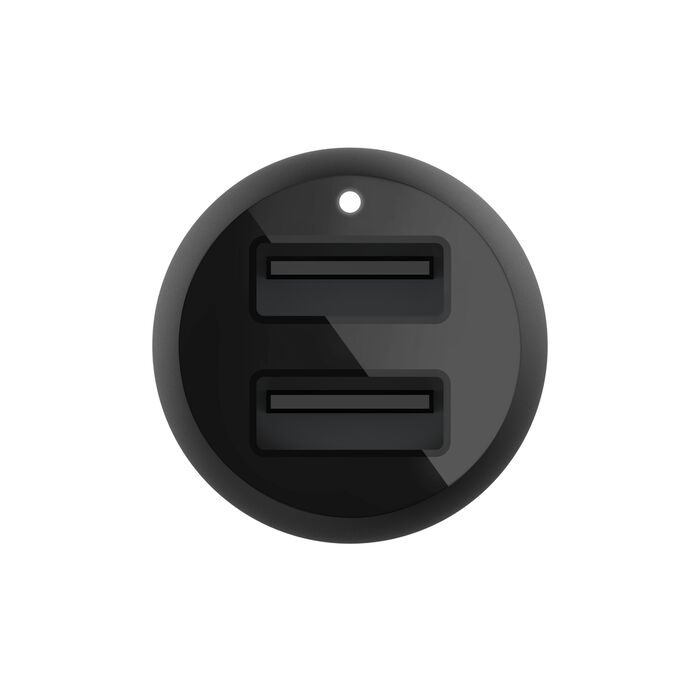 Dual USB-A Car Charger 24W + USB-A to USB-C Cable