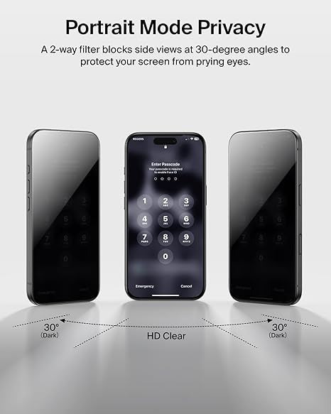 Belkin - Anti-Microbial Glass Screen Protector - Compatible with Apple iPhone 17 Air - Transparent