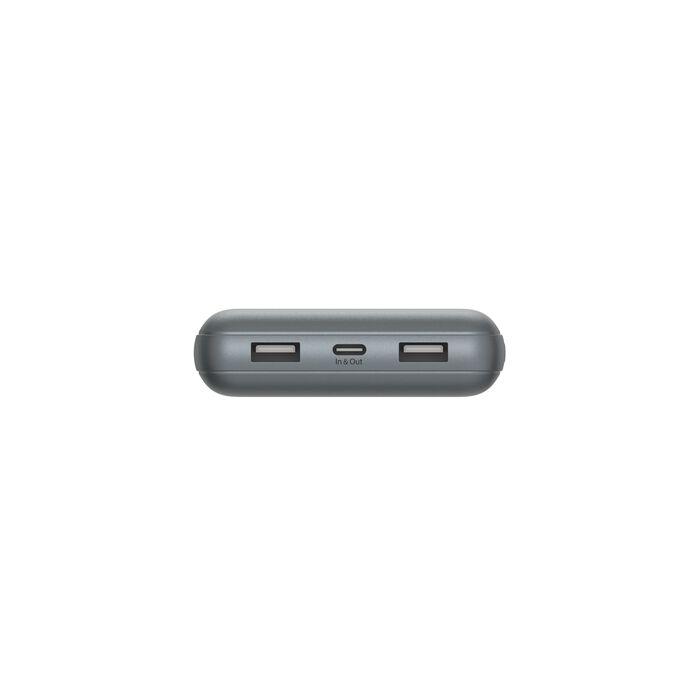 Belkin - BoostCharge 20 000 Mah Power Bank with USB-C 15 Watt - Dual USB-A 15cm USB-A to C Cable - Space Grey