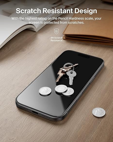 Belkin - Anti-Microbial Glass Screen Protector - Compatible with Apple iPhone 17 Air - Transparent