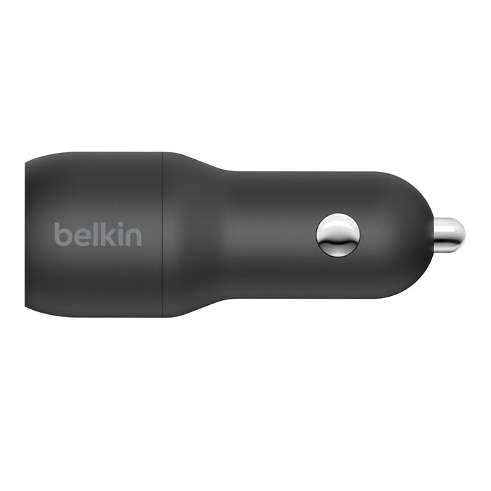 Dual USB-A Car Charger 24W + USB-A to USB-C Cable