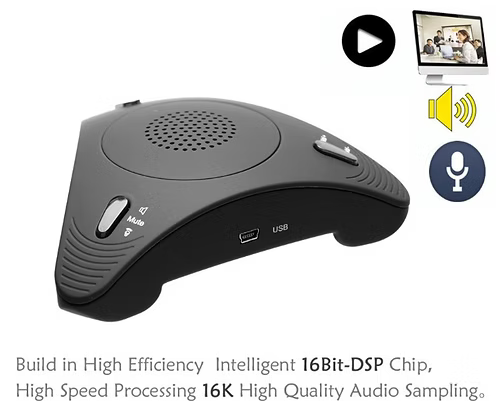 USB Conference Speakerphone with Omnidirectional Microphone