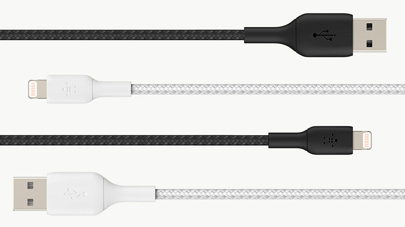Braided Lightning to USB-A Cable (1m / 3.3ft, Black)
